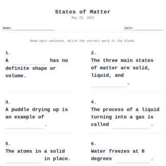 2nd Grade States of Matter