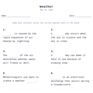 2nd Grade Weather