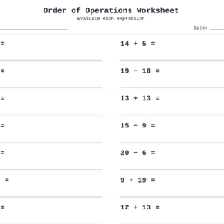 Order of Operations