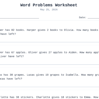 Word Problems